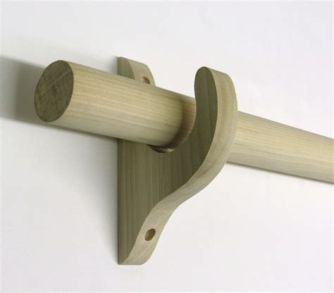 wooden dowel curtain rod brackets